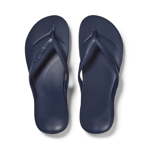 Archies Arch Support Flip Flops, Men & Women, Navy