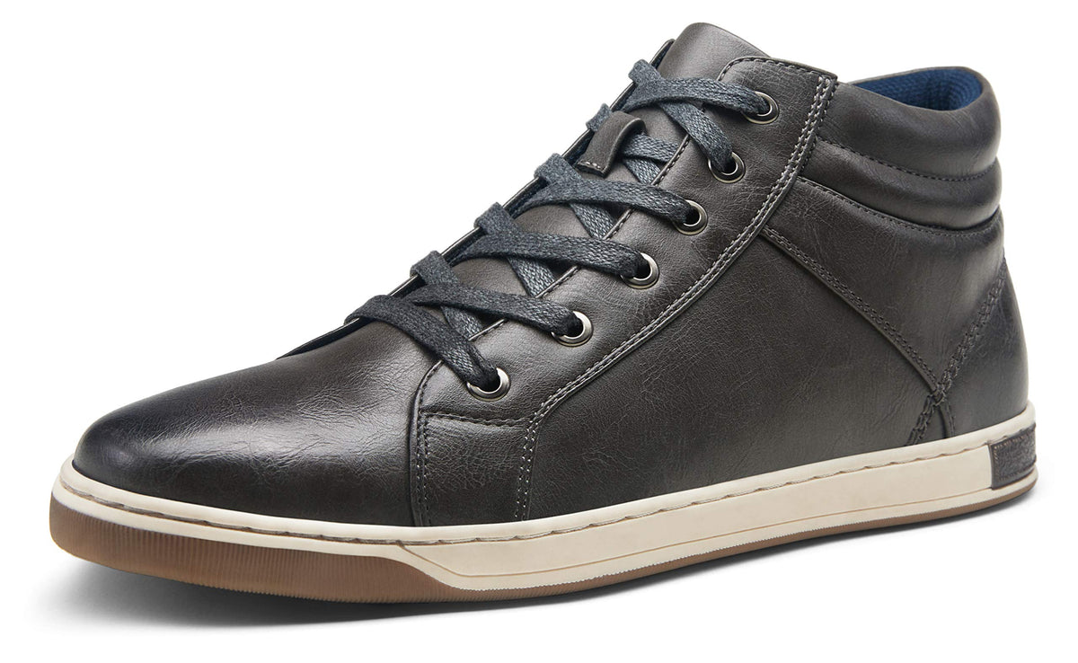 Jousen Men's Fashion Sneakers High Top Dress Sneakers Causal Shoes for Men (A81Q09 Grey 10.5)