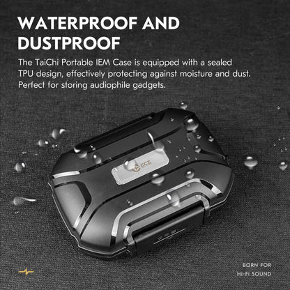 CCZ ZC01 Hard Shell IEM Case for KZ ZS10 Pro in Ear Monitor, Travel Portable Earbuds Case Waterproof Headphone Storage Box for Shure SE215, CCZ Melody, KBEAR KS1, KZ ZAR, ZS12 PRO 2, ZAS (Clear Black)
