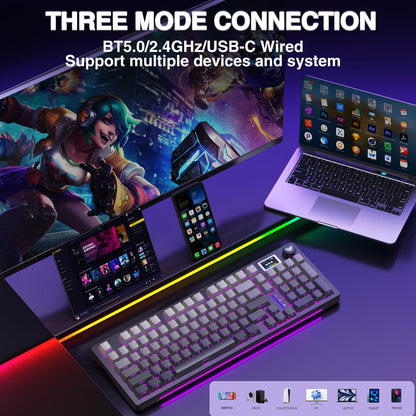 AULA Teclado Mecánico Inalámbrico Gaming S98 Pro (Con Pantalla)