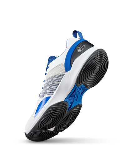 WILSON Hurakn Pro V2 Men's Padel Shoe - White/Deja Vu Blue/Black