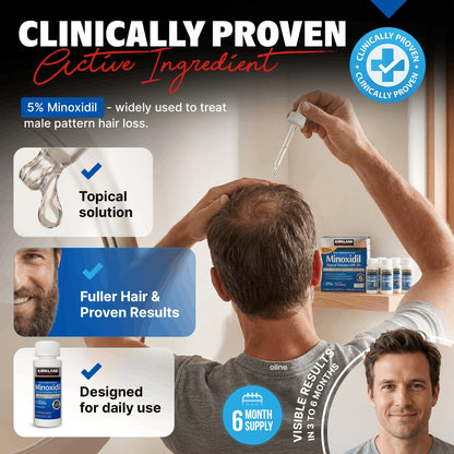 Kirkland Minoxidil Líquido para Hombres (Suministro para 6 Meses)