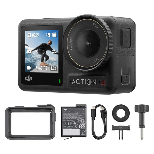 DJI Cámara de Vlogging Osmo Action 4 Combo Esencial (1/1.3" Sensor)