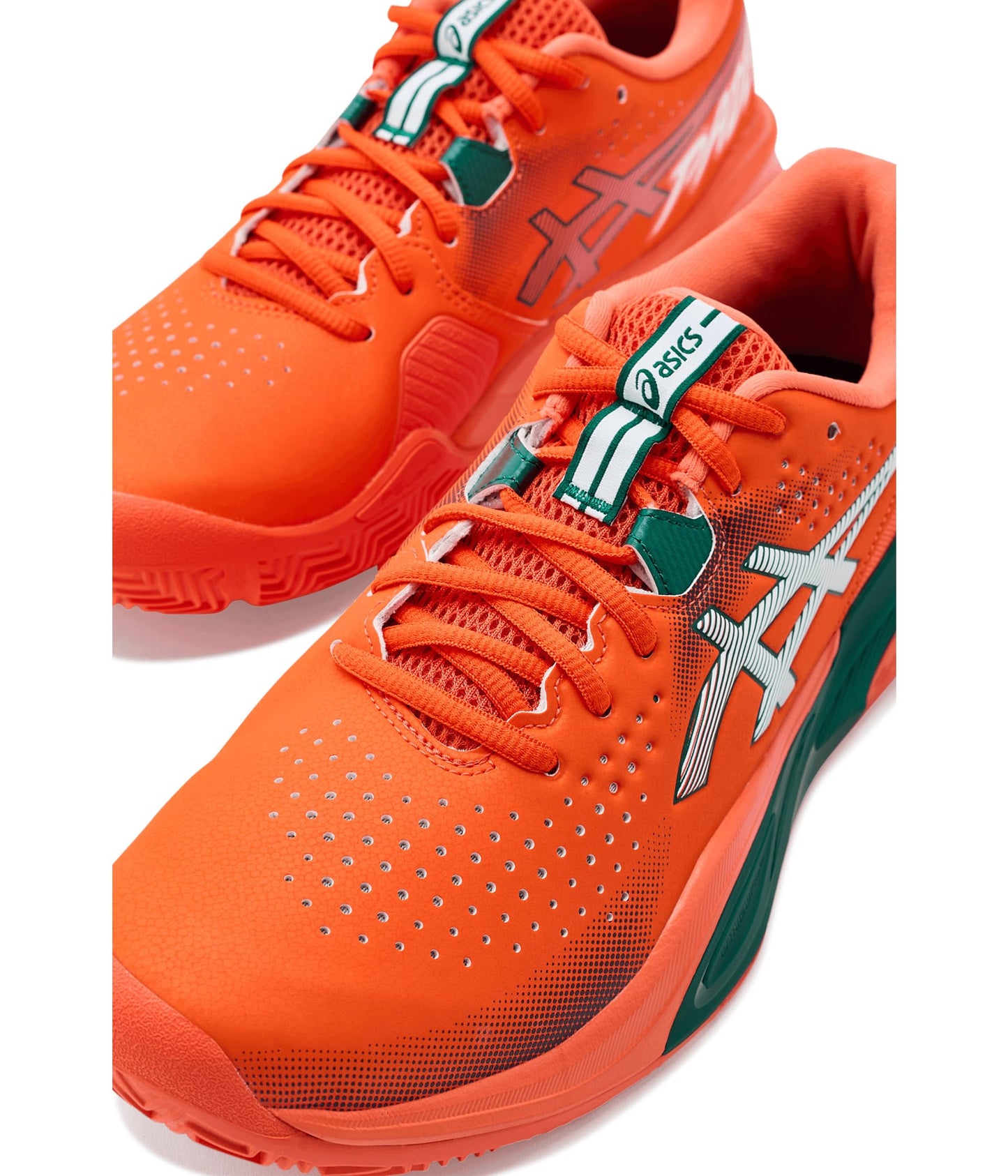 ASICS Men's Gel-Challenger 15 Padel Padel Tennis Shoes, Energy Orange/Jewel Green