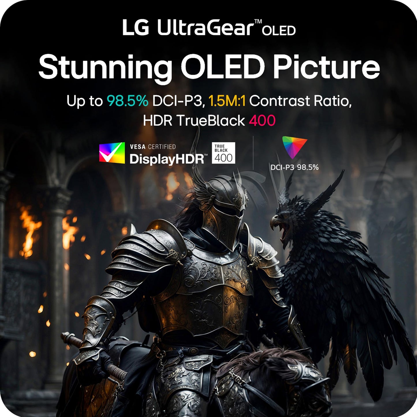 LG Monitor Gaming OLED Ultragear de 27 Pulgadas (Negro)