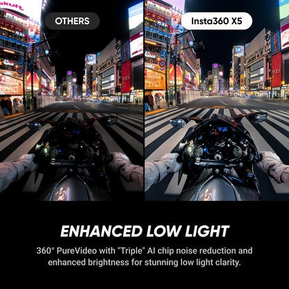 Insta360 X5 Satin White - Waterproof 8K 360° Action Camera, Leading Low Light, Invisible Selfie Stick Effect, Rugged and Replaceable Lens, 3-Hour Battery, Built-in Wind Guard, Stabilization