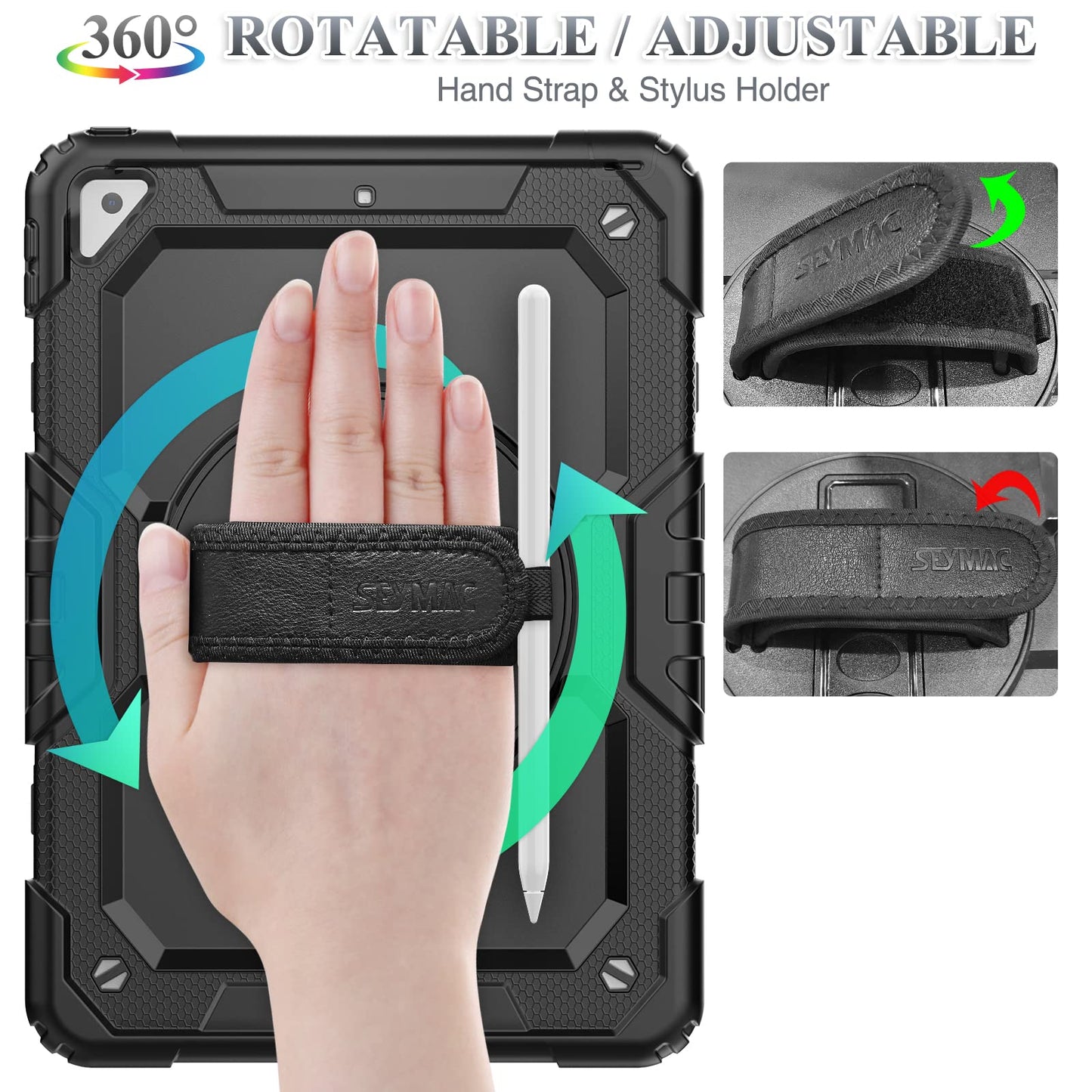 SEYMAC stock Funda para iPad Air 3 2019 / Pro 10.5'' (Negro)