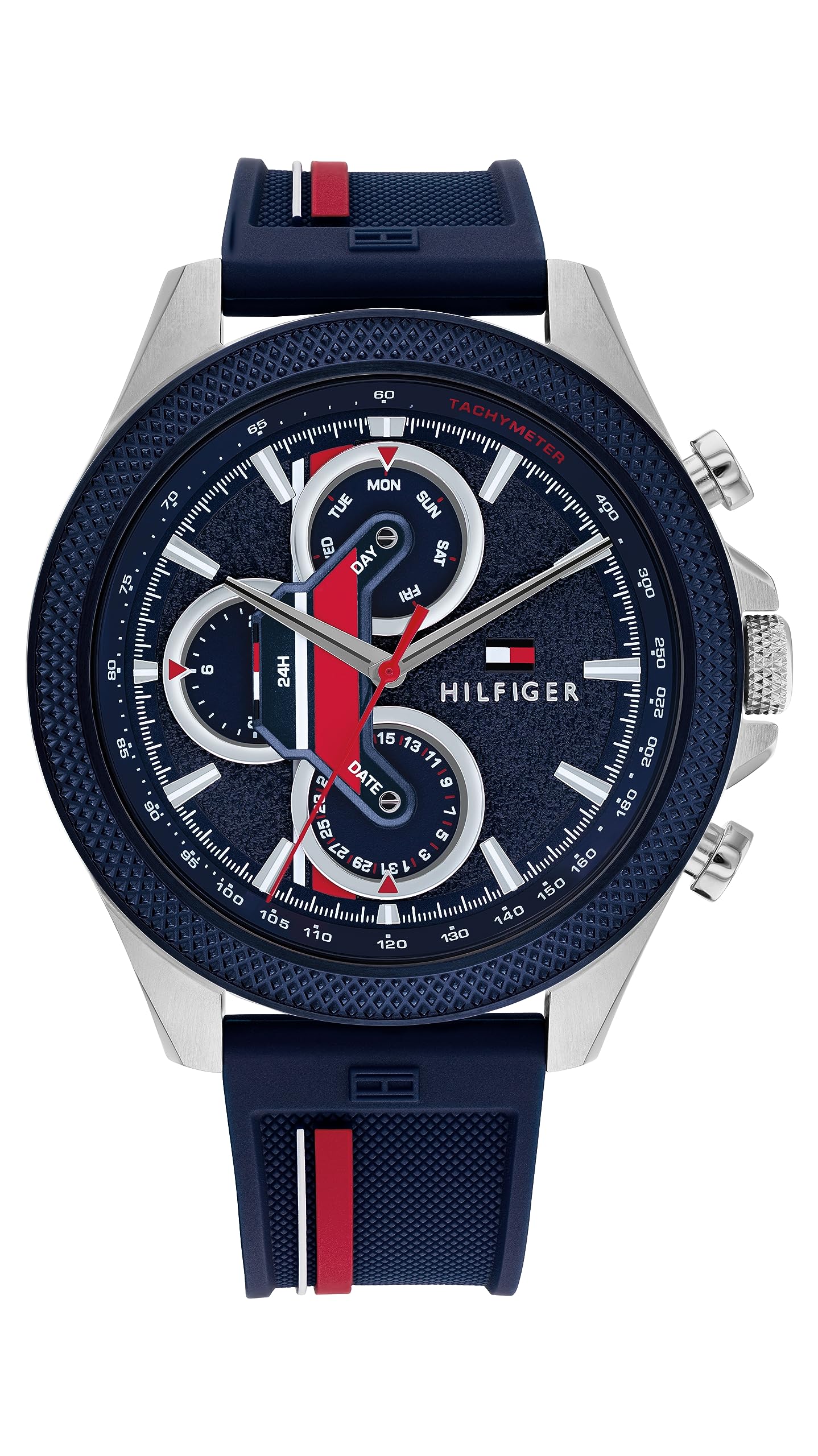 Tommy Hilfiger Reloj de Acero Inoxidable Inspirado en las Carreras (Modelo 1792083)
