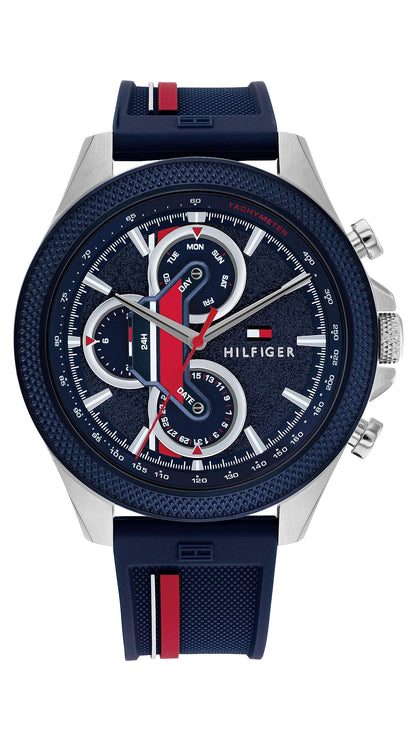 Tommy Hilfiger Reloj de Acero Inoxidable Inspirado en las Carreras (Modelo 1792083)