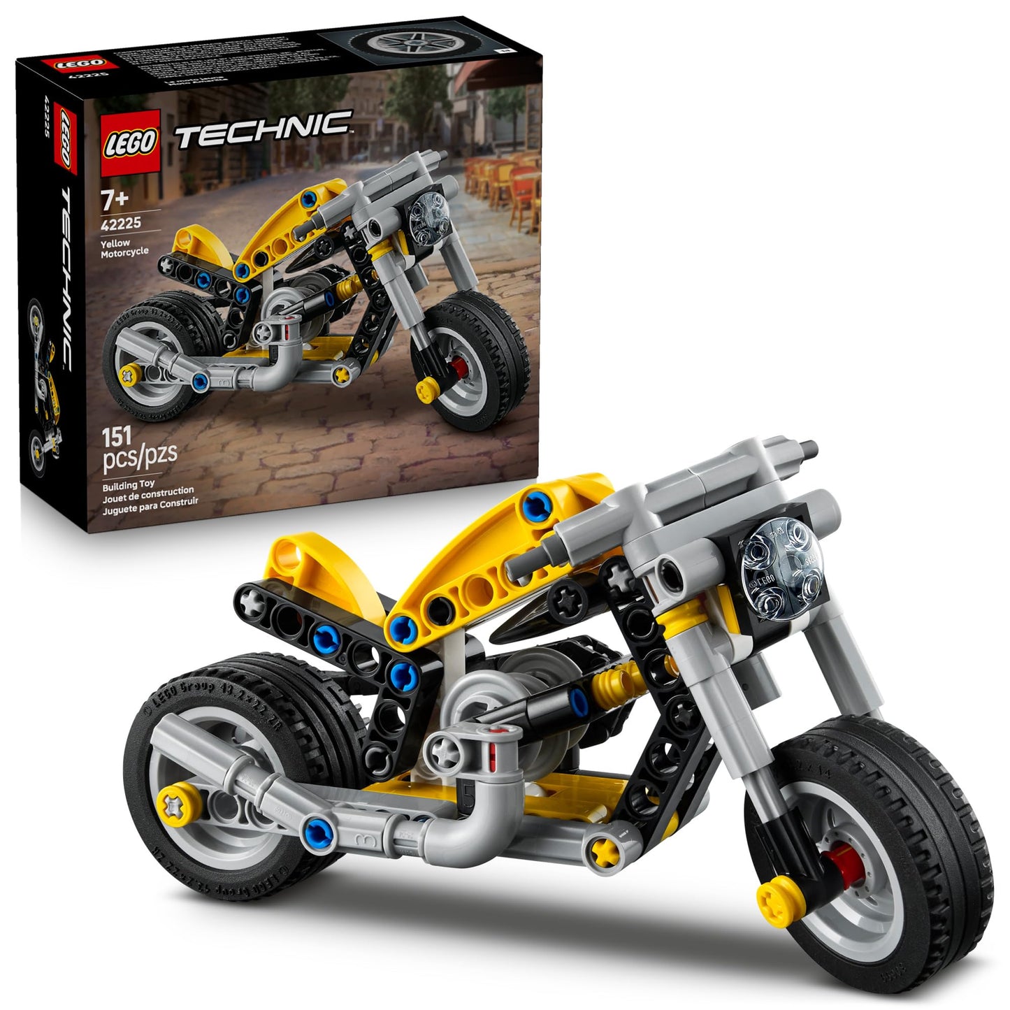 LEGO Technic Juguete de Motocicleta Amarilla (42225)