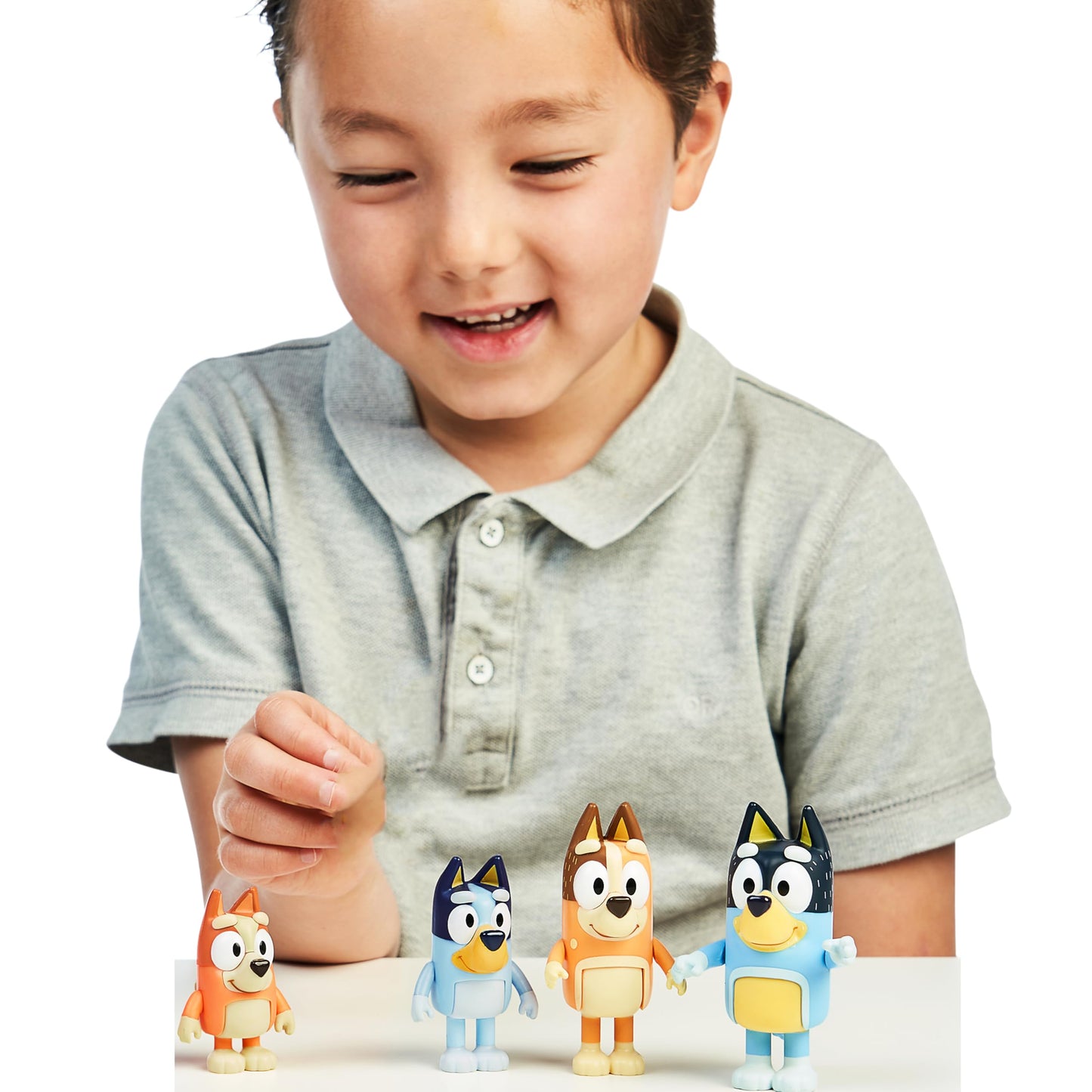 Bluey Paquete de 4 Figuras Familiares (Para Niños de 3+ Años)