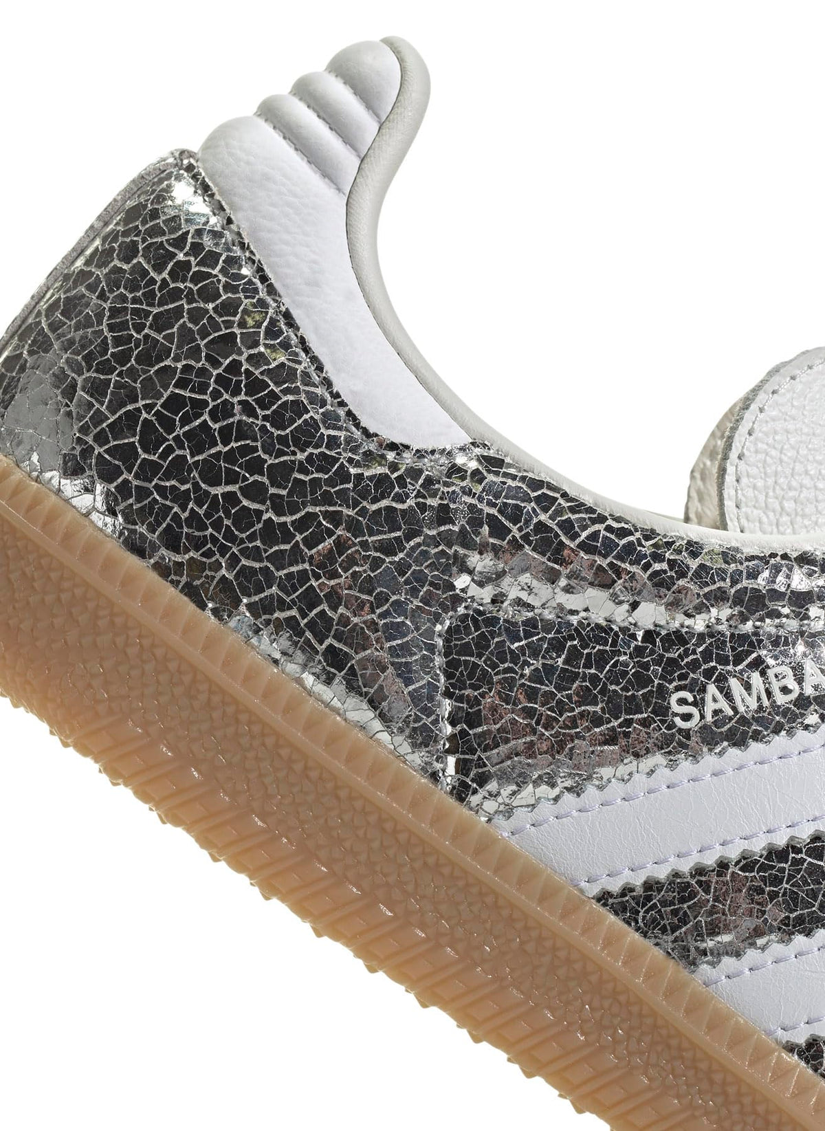 Adidas Samba OG Womens Sneaker (Silver Metallic Cracked Leather