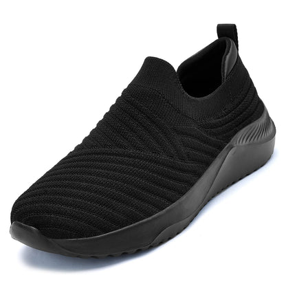 PPQ Womens Slip On Walking Shoes-Lightweight Comfort Breathable Travel Slip in Sneakers All Black