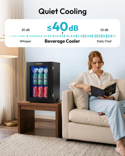 EUHOMY Mini Refrigerador para Bebidas (18L)