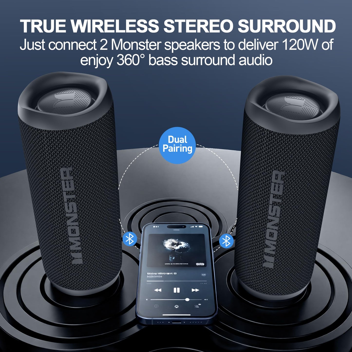 Monster Altavoz Bluetooth Portátil para Exteriores (60W)