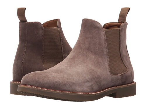 Steve Madden Mens Highline Suede Chelsea Boots - Pull-On Fashion Ankle Boots for Casual & Dress Wear, Taupe Suede
