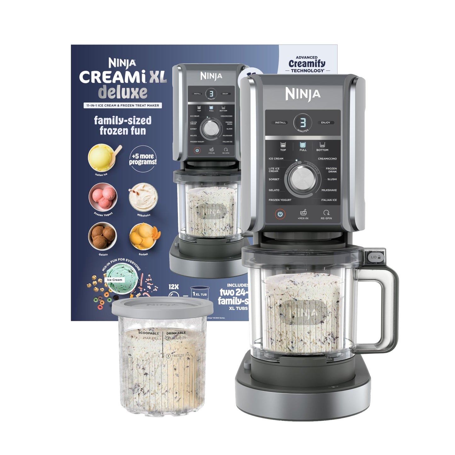 Ninja Máquina de Helados CREAMi Deluxe (NC501 / Silver)