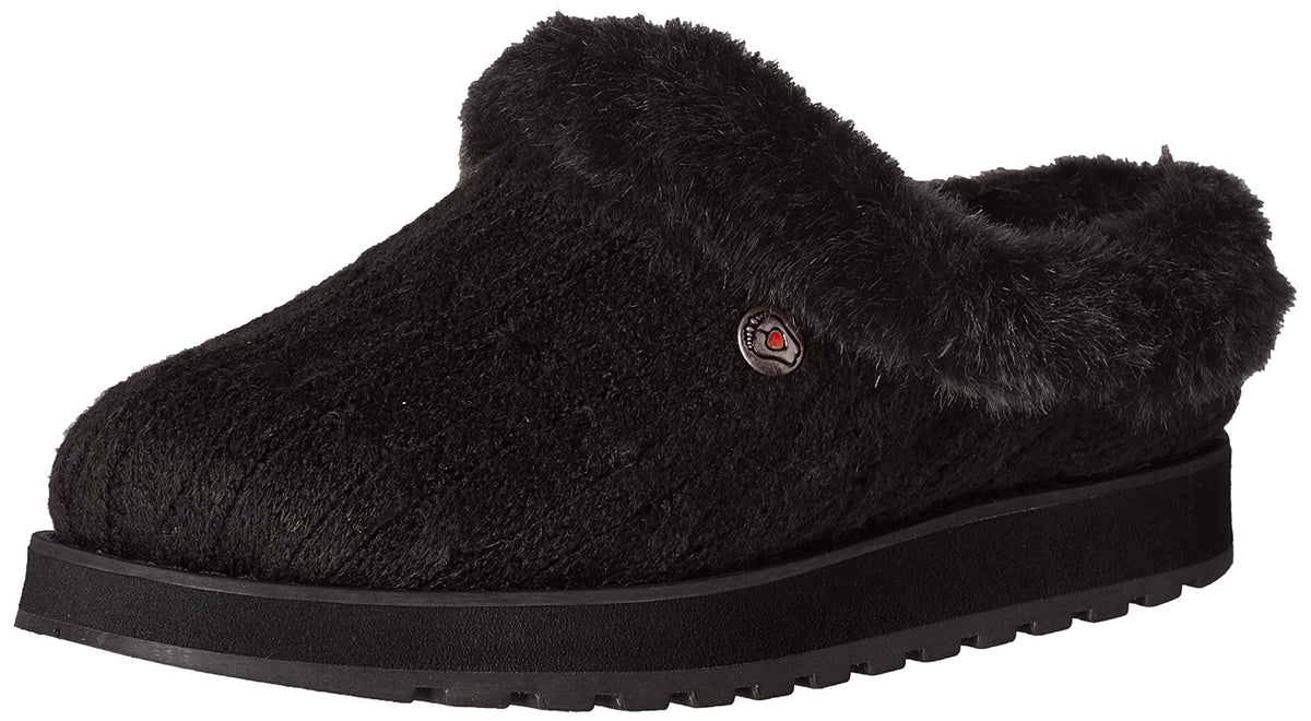 Skechers Women's Keepsakes – Ice Angel Slipper, Black/Black