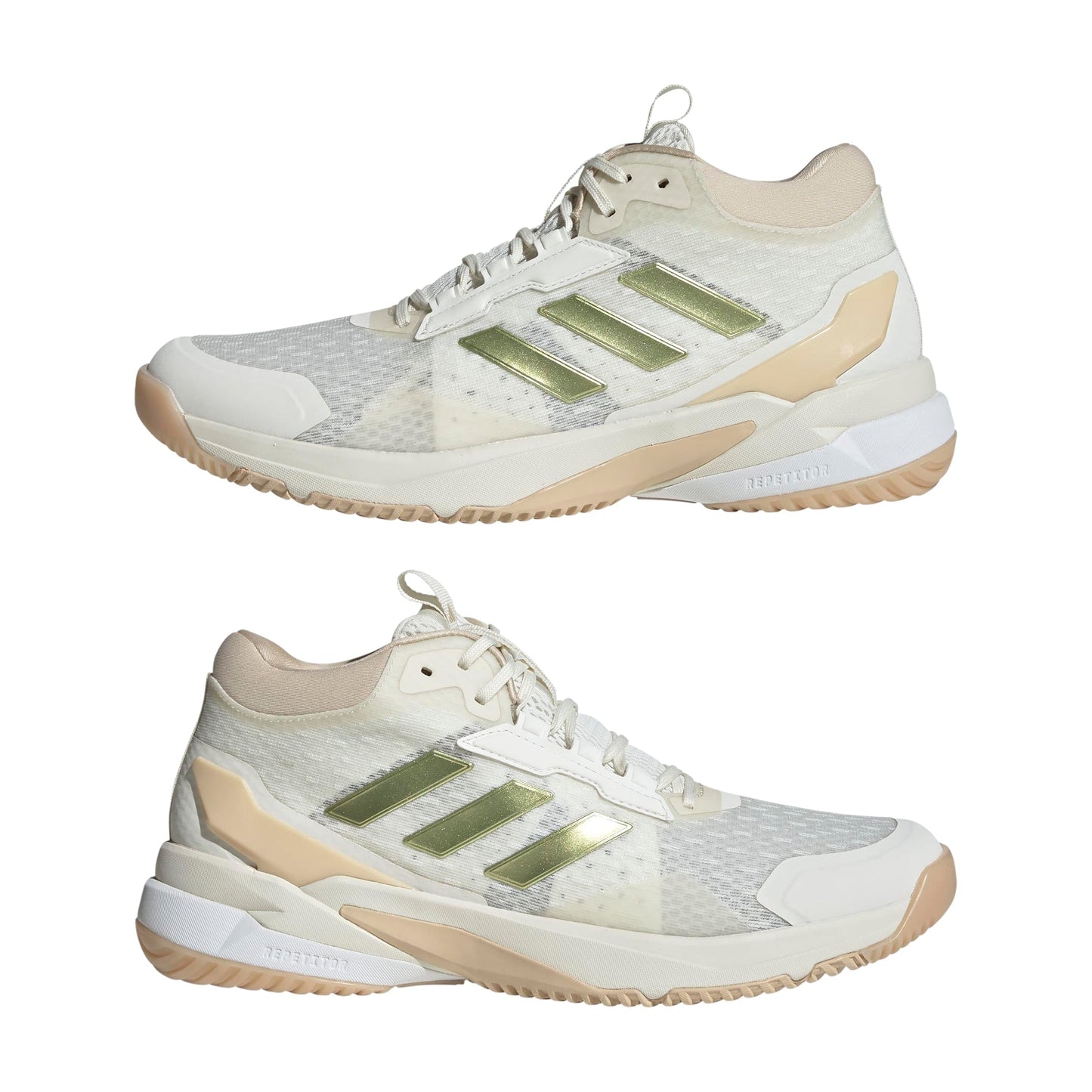 Adidas Women's Crazyflight 6 Mid Top, Off White/Gold Metallic/Crystal Sand