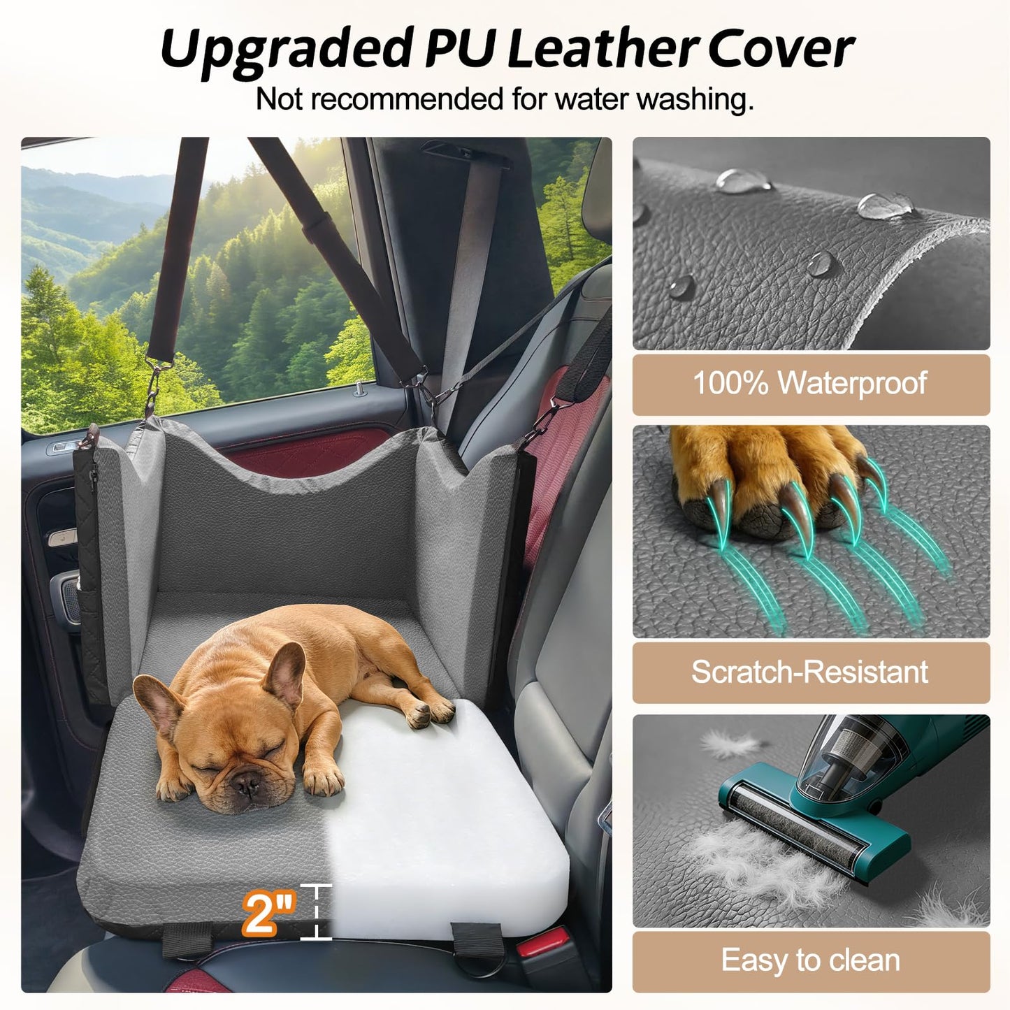 JOEJOY Asiento de Coche para Perros (Pequeños y Medianos)