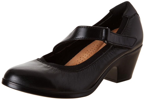 Clarks Black's Emily 2 Mabel Pump, Black Leather