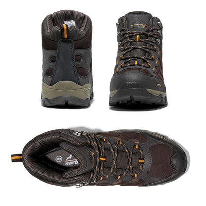NORTIV 8 Men's Waterproof Hiking Boots Outdoor Mid Trekking Lightweight Mountaineering Shoes Paladin,Size 6.5,Brown,JS19004M