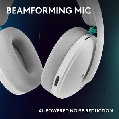 Logitech G325 Lightspeed Wireless Bluetooth Gaming Headset, All-Day Comfort, Built-in Mic with Noise Reduction, 24-Bit Audio, 24+ Hr Battery Life, for PC, PlayStation, Switch, Mobile – White