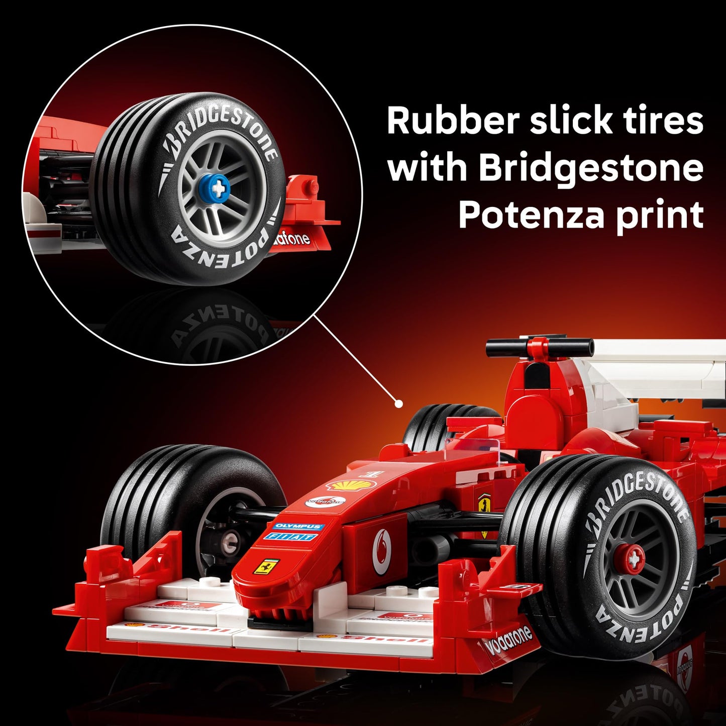 LEGO Icons Set de Construcción Ferrari F2004 y Michael Schumacher (11375)