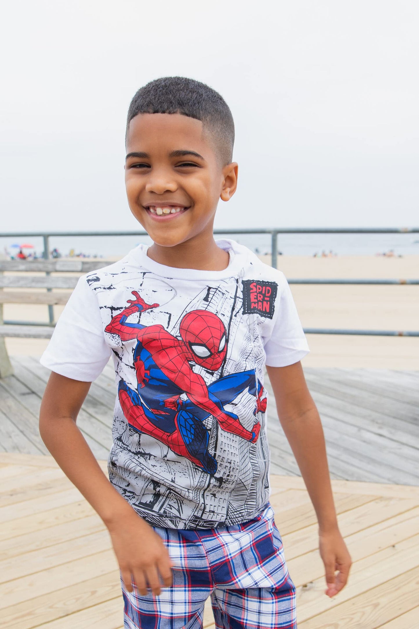 Marvel Camisetas de Spider-Man para Niños (Talla 4T / Paquete de 4)