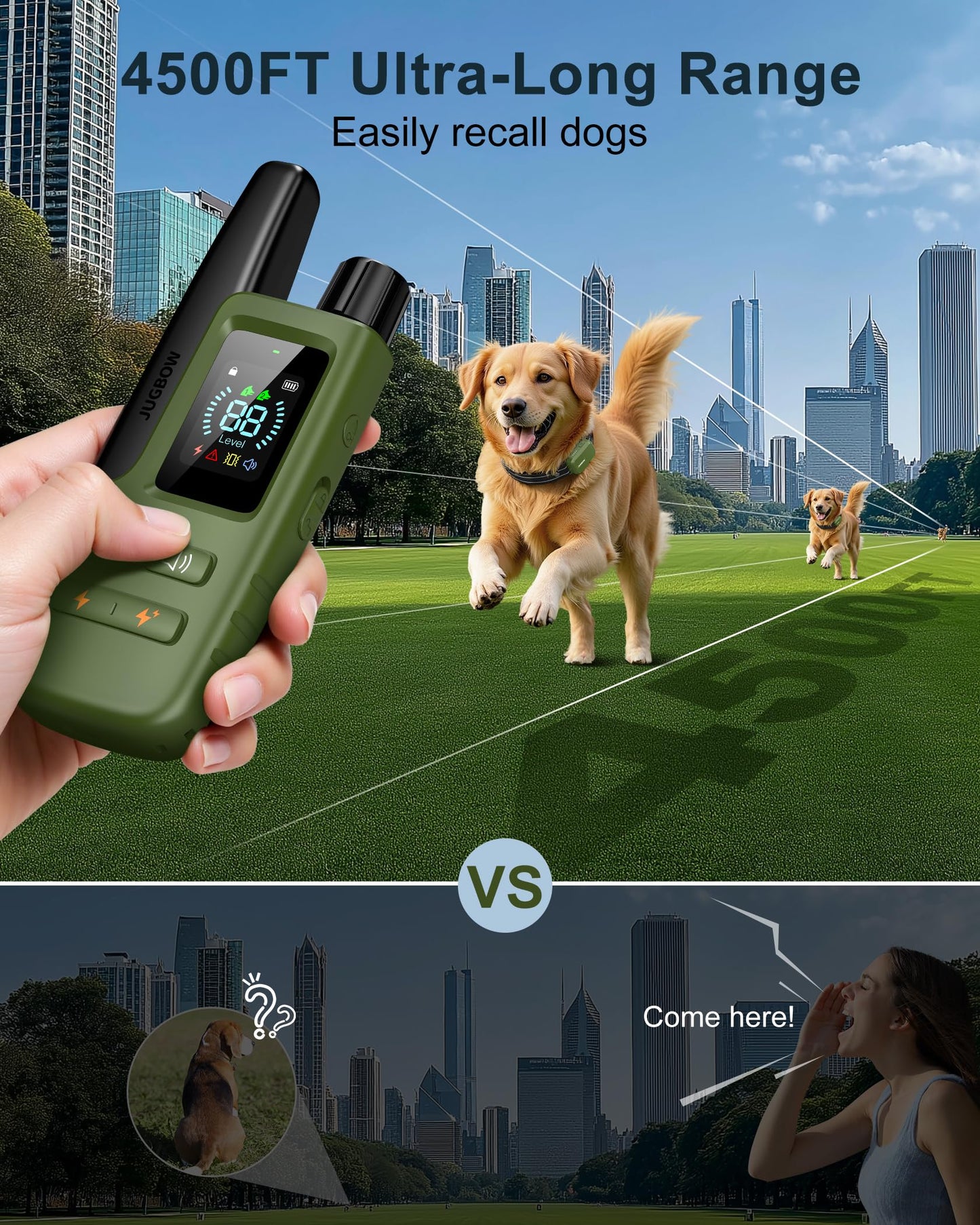 Jugbow Collar Eléctrico de Entrenamiento para Perros