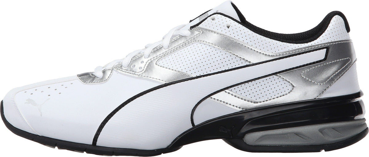 PUMA Men's Tazon 6 FM Cross Training Shoes, White-Silver-Black