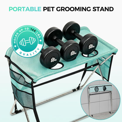 Hamaca de Aseo para Mascotas con Soporte (Soporta Hasta 165 Lbs)