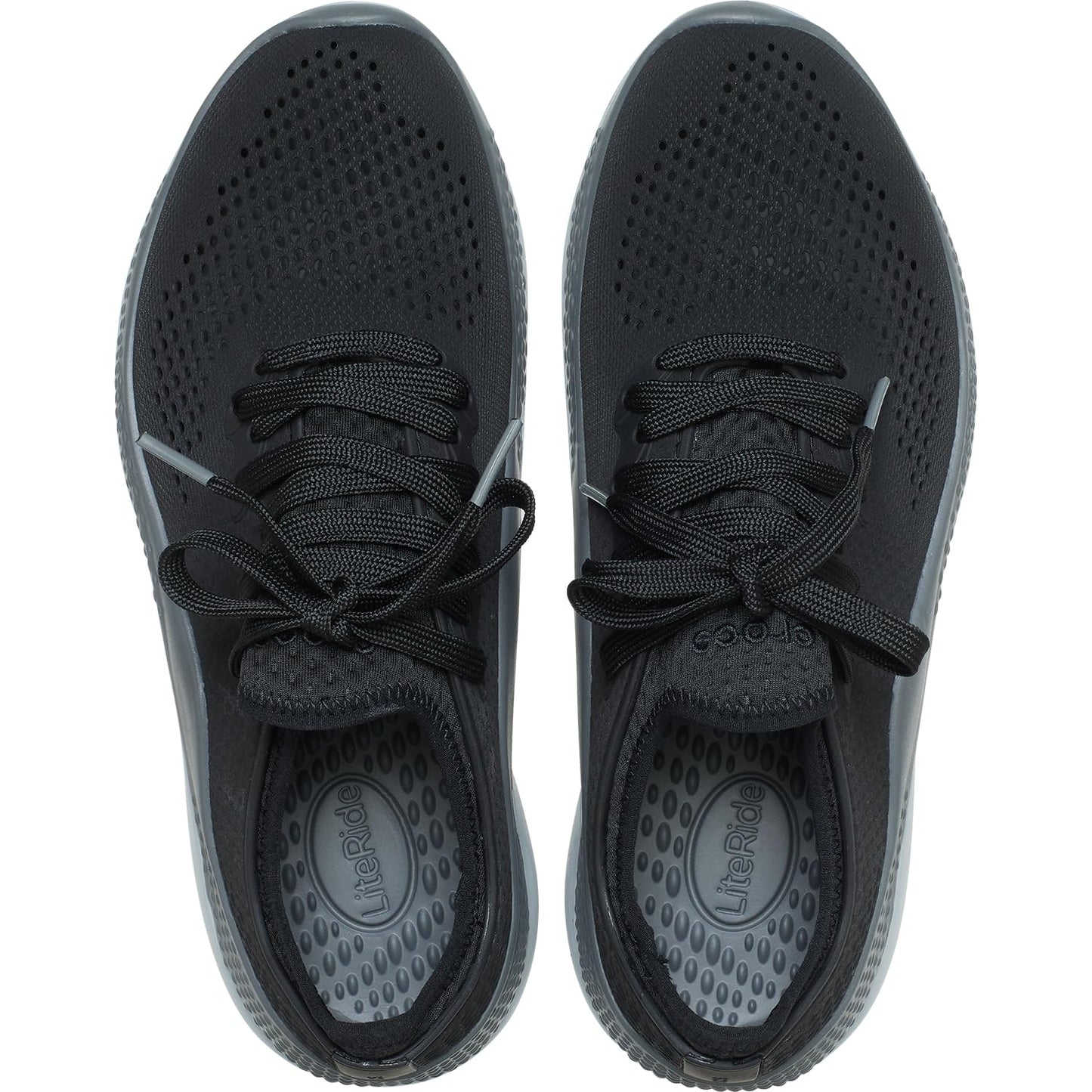 Crocs Zapatillas LiteRide 360 Pacer para Mujer (Talla 6 / Negro y Gris)
