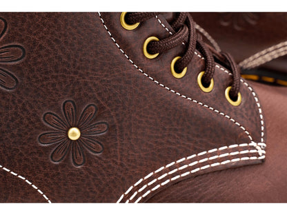 Dr. Martens Womens 1460 Pascal Flower Dark Brown