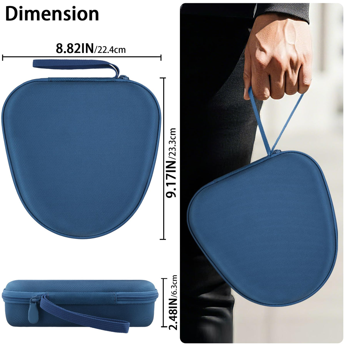 Estuche co2CREA para JBL 720BT, 520BT, 670NC, 510BT, 770NC, 780NC y 680NC (Azul oscuro)