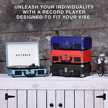 Victrola Toca Discos Portátil de Maleta Journey con Bluetooth (Blanco)