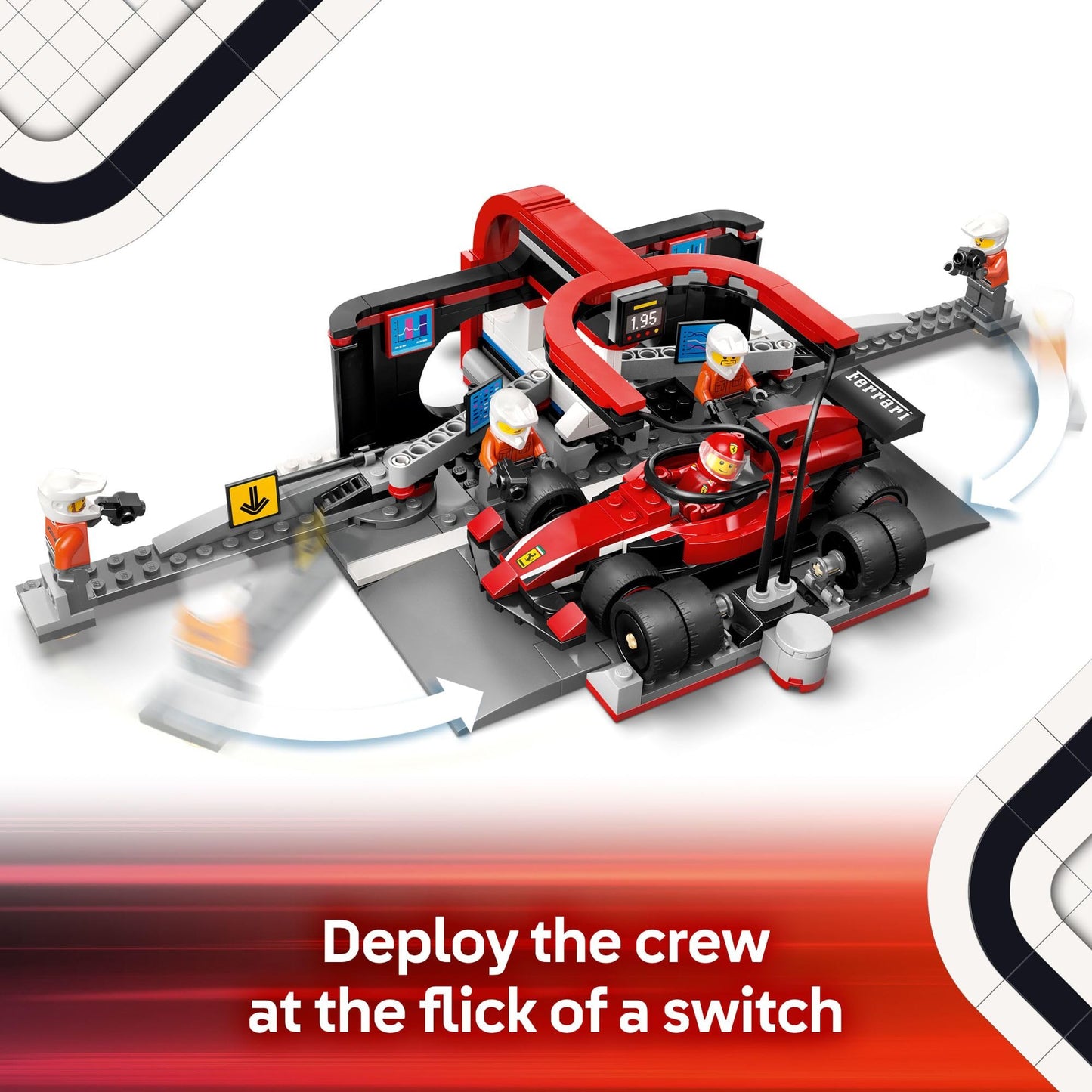 LEGO City Parada de Boxes y Equipo F1 con Auto Ferrari (Modelo 60443)