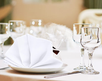 Utopia Kitchen White Cloth Napkins 288 Pack (18x18 Inches), Commercial Grade Dinner Napkins Bulk, Absorbent Cotton Blend, Washable Reusable for Restaurant, Hotel, Wedding, Lunch and Banquet