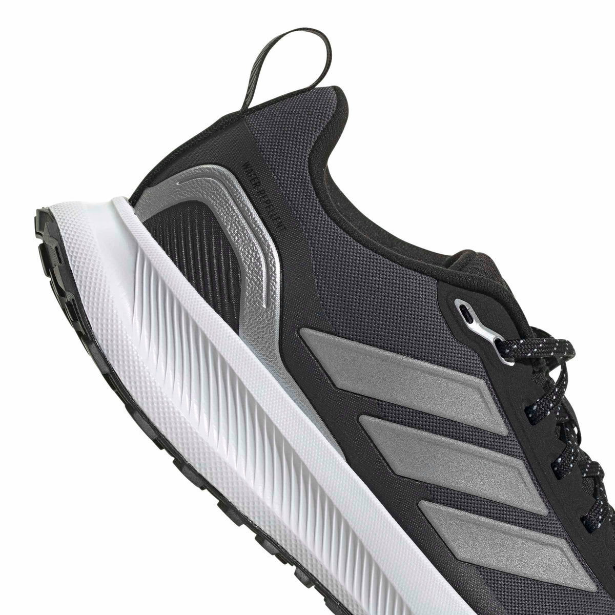 adidas Women's Run Falcon 5 Trail Running, Black/Silver Metallic/Carbon