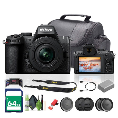 Nikon Z50II Mirrorless Digital Camera with NIKKOR Z DX 16-50mm f/3.5-6.3 Lens Bundle with 64GB Memory Card + Cleaning Kit + More