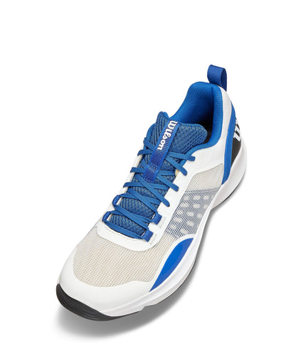 WILSON Hurakn Pro V2 Men's Padel Shoe - White/Deja Vu Blue/Black