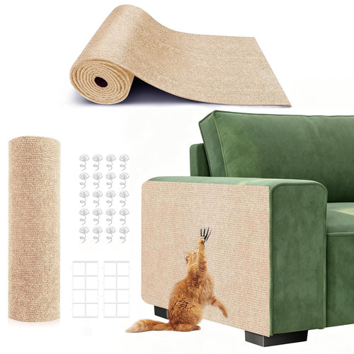 Estera Rascadora Autoadhesiva para Gatos (78.7"x15.8" / Beige)