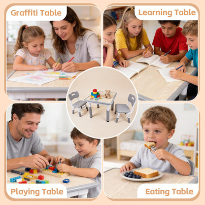 Pterying Set de Mesa y Sillas para Niños (Grey)