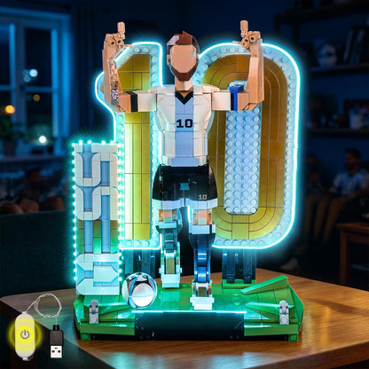 LocoLee Kit de Luces LED para Lego Lionel Messi (Compatible con 43015)