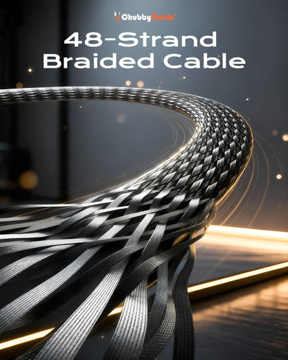 chubbycable Cable de Carga Rápida StandLite 240W (4.9FT / Black)