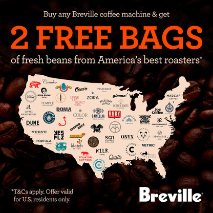 Breville Máquina de Espresso Bambino BES450BSS (Acero Inoxidable Cepillado)