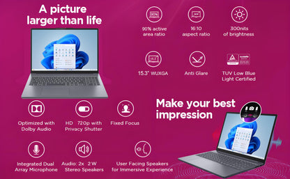 Lenovo Laptop Premium 2026 para Negocios y Estudiantes (512GB)