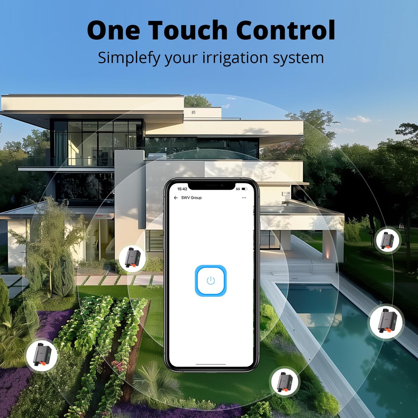 SONOFF Temporizador de Aspersor Inteligente Zigbee (Negro / SWV-NH)