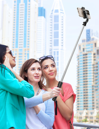 Trípode y Palo Selfie Portátil Extensible 4 en 1 (Soporte Giratorio 360°)