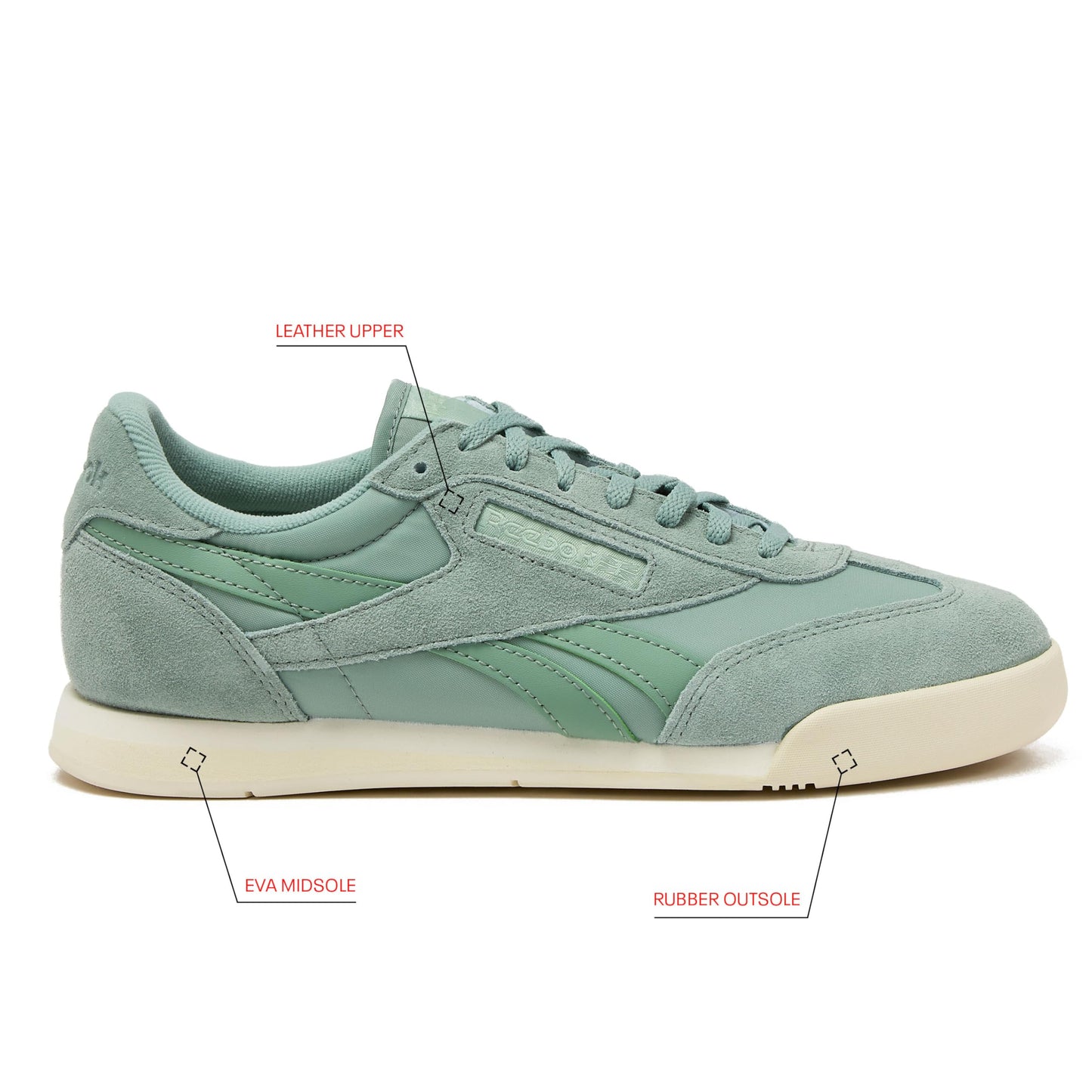 Reebok Campio XT Mens Sneakers, Hybird Green/Vintage Chalk/Light Sage